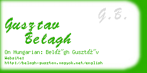 gusztav belagh business card